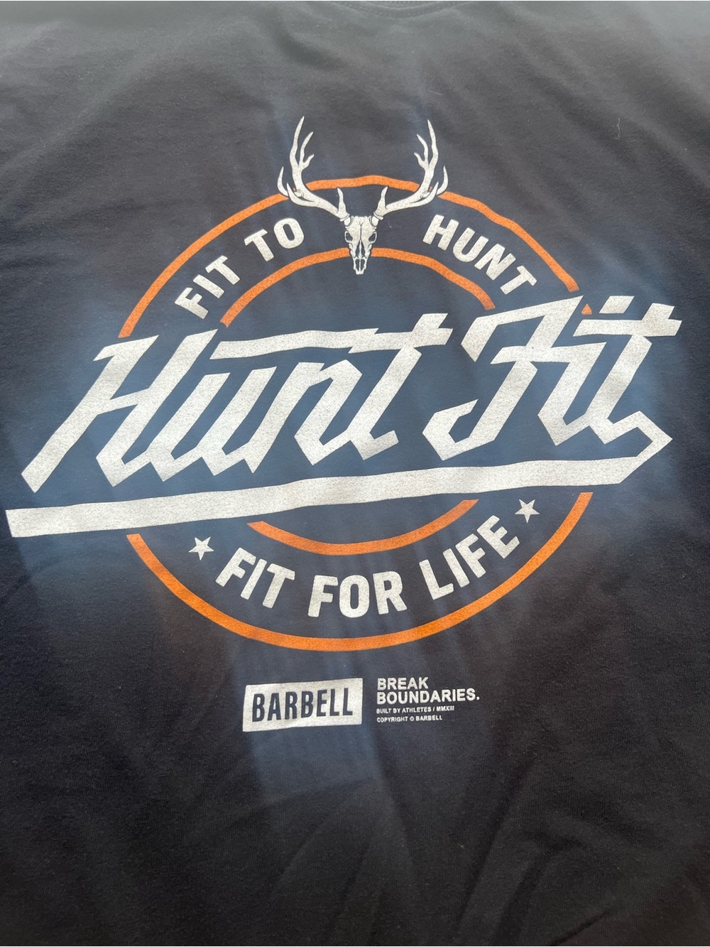 Barbell Apparel Mens Graphic Tee XL Black Short Sleeve Athletic “Hunt Fit” Gym